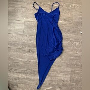 Chic Asymmetrical Cobalt Dress